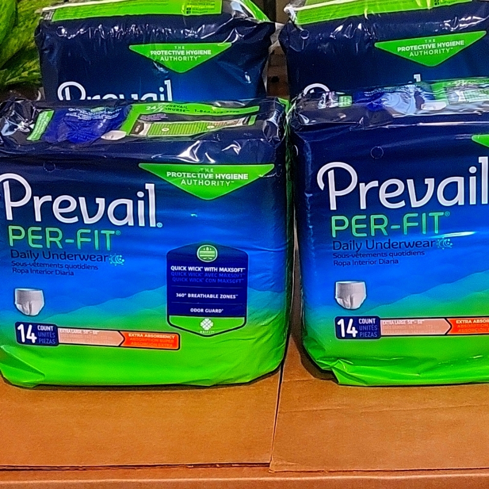 Prevail PER-FIT Daily Underwear 14 Count Extra Large Opened one *right product.